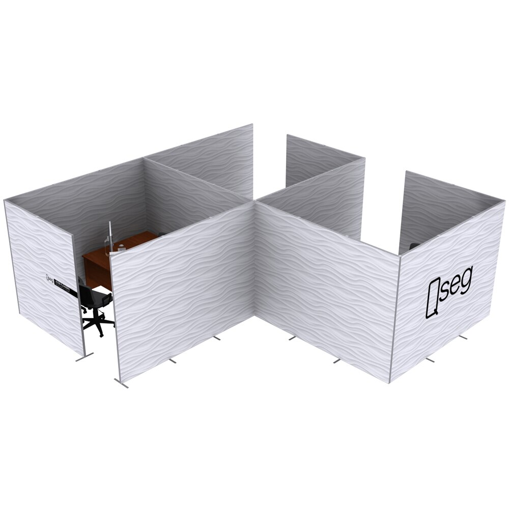QSEG Office Partition — Tri Office Partition / Full Custom Print